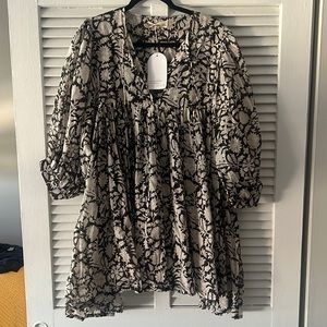 Daughters of India Kyra Mini Dress in Pepper